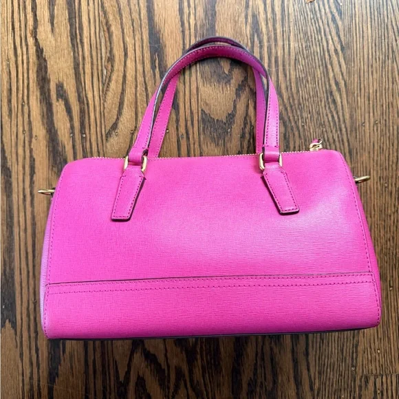 Coach Saffiano hot pink Fuchsia Leather mini Satchel - Picture 2 of 6